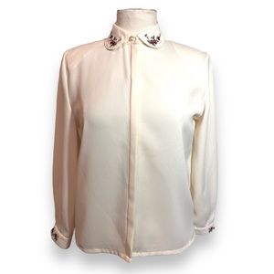 Vintage Flowy Button Up Blouse